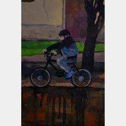 Blossoming. Cyclist By Zhanna Kondratenko, Ukraine,2023 (90 X 75)