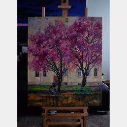 Blossoming. Cyclist By Zhanna Kondratenko, Ukraine,2023 (90 X 75)