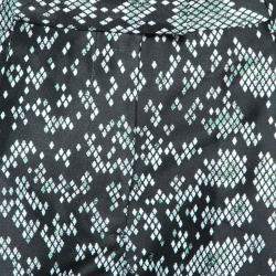 Pre Owned 3.1 Phillip Lim Black Digital Anaconda Pattern Jacquard High Waist Shorts S