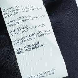 3.1 Phillip Lim Black Organza Giupure Lace Detail Blouse S