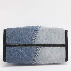 Pre Owned 3.1 Phillip Lim Washed Blue Denim Mini Market Tote