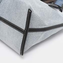 Pre Owned 3.1 Phillip Lim Washed Blue Denim Mini Market Tote