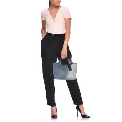 Pre Owned 3.1 Phillip Lim Washed Blue Denim Mini Market Tote