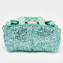 3.1 Phillip Lim Mint Green Glitter and Leather Nano Pashli Satchel
