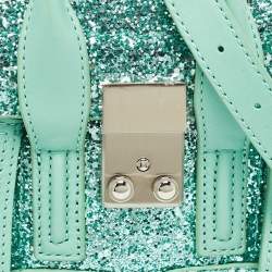 3.1 Phillip Lim Mint Green Glitter and Leather Nano Pashli Satchel