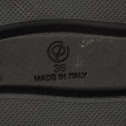 Pre Owned 3.1 Philip Lim Black Croc Embossed and Leather Espadrille Sandals Size 38