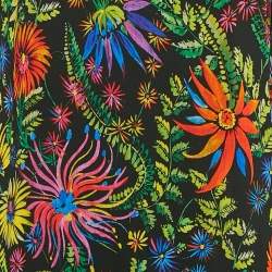 3.1 Phillip Lim Black/Multicolor Floral Print Crepe Cold Shoulder Mini Dress M