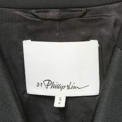 3.1 Phillip Lim Black Wool Sleeveless Double Breasted Coat S