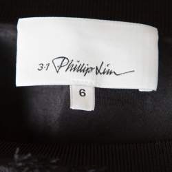 Pre Owned 3.1 Phillip Lim Black Textured High Low Sleeveless Top M
