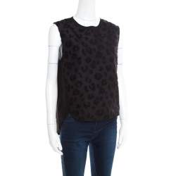 Pre Owned 3.1 Phillip Lim Black Textured High Low Sleeveless Top M