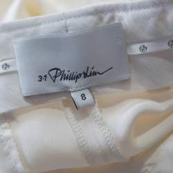 3.1 Phillip Lim Cream Silk and Sheer Organza Paneled Grunge Trousers M