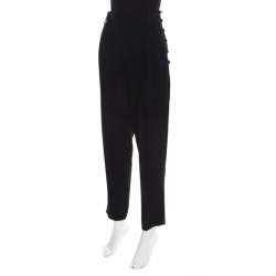 Pre Owned 3.1 Phillip Lim Black High Rise Side Buttoned Trousers S