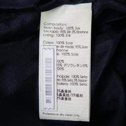 مملوكة مسبقًا فستان 3.1 فيليب ليم حرير بيج وأزرق كحلي كتل لونية S