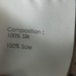 مملوكة مسبقًا 3.1 Phillip Lim Beige Polka Dot Silk Smock Detail Long Sleeve Blouse M 