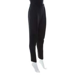 Pre Owned 3.1 Phillip Lim Black Silk Draped Pocket Elasticised Waist Trousers S 