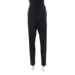 Pre Owned 3.1 Phillip Lim Black Silk Draped Pocket Elasticised Waist Trousers S 