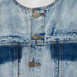 3.1 Phillip Lim Blue Light Wash Denim Asymmetric Button Front Sleeveless Mini Dress M