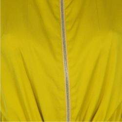 Pre Owned 3.1 Phillip Lim Mustard Yellow Silk Zip Detail Sleeveless Jumpsuit XS