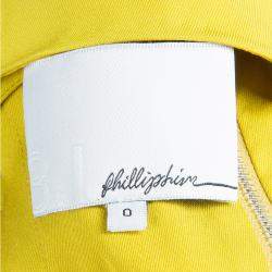 Pre Owned 3.1 Phillip Lim Mustard Yellow Silk Zip Detail Sleeveless Jumpsuit XS