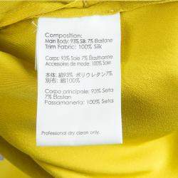 Pre Owned 3.1 Phillip Lim Mustard Yellow Silk Zip Detail Sleeveless Jumpsuit XS