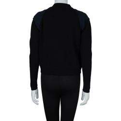 Pre Owned جاكيت3.1 فيليب ليم مزين بسحاب أمامي مبطن لون متباين أسود XS 