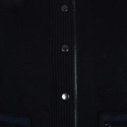 Pre Owned جاكيت3.1 فيليب ليم مزين بسحاب أمامي مبطن لون متباين أسود XS 