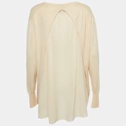 3.1 Phillip Lim Beige Wool Blend V-neck Sweater M