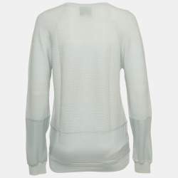 3.1 Phillip Lim Blue Merino Wool Crew Neck Sweater S