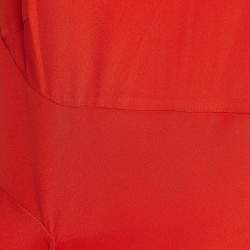 Pre Owned 3.1 Phillip Lim Orange Draped Silk Sleeveless Midi Dress S