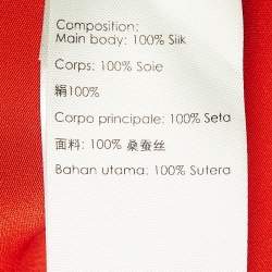 Pre Owned 3.1 Phillip Lim Orange Draped Silk Sleeveless Midi Dress S