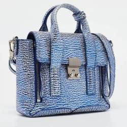 3.1 Phillip Lim Blue/White Leather Mini Pashli Satchel