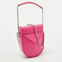 3.1 Phillip Lim Neon Pink Leather Mini Soleil Box Case Bag