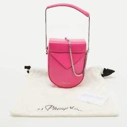 3.1 Phillip Lim Neon Pink Leather Mini Soleil Box Case Bag