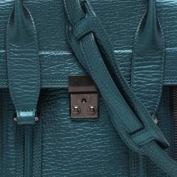 3.1 Phillip Lim Metallic Blue Leather Pashli Satchel