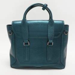3.1 Phillip Lim Metallic Blue Leather Pashli Satchel