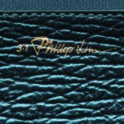 3.1 Phillip Lim Metallic Blue Leather Pashli Satchel