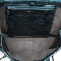 3.1 Phillip Lim Metallic Blue Leather Pashli Satchel