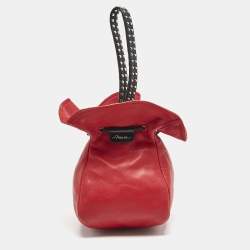 3.1 Phillip Lim Red/Black Leather Mini Ray Glove Pouch