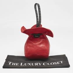 3.1 Phillip Lim Red/Black Leather Mini Ray Glove Pouch