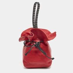 3.1 Phillip Lim Red/Black Leather Mini Ray Glove Pouch