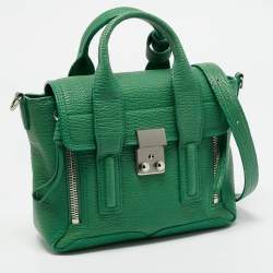 Pre Owned 3.1 Phillip Lim Green Leather Mini Pashli Satchel