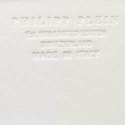 Pre Owned 3.1 Phillip Lim White Leather Logo Plaque Wallet on Chain