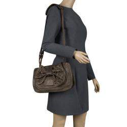 Pre Owned حقيبة كتف 3.1 فيليب ليم ايدي مرصعة فيونكة جلد كاكية