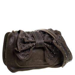 Pre Owned حقيبة كتف 3.1 فيليب ليم ايدي مرصعة فيونكة جلد كاكية