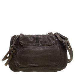 Pre Owned حقيبة كتف 3.1 فيليب ليم ايدي مرصعة فيونكة جلد كاكية