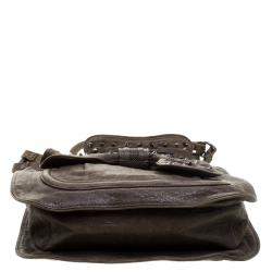 Pre Owned حقيبة كتف 3.1 فيليب ليم ايدي مرصعة فيونكة جلد كاكية