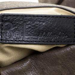 Pre Owned حقيبة كتف 3.1 فيليب ليم ايدي مرصعة فيونكة جلد كاكية