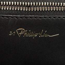 Pre Owned 3.1 Phillip Lim Black/Blue Textured Leather Mini Pashli Satchel