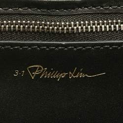 Pre Owned 3.1 Phillip Lim Black Python Embossed and Leather Mini Pashli Satchel