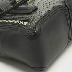 Pre Owned 3.1 Phillip Lim Black Python Embossed and Leather Mini Pashli Satchel